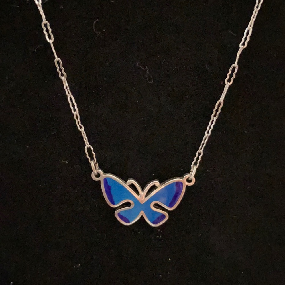 Vintage Sterling  Danecraft Butterfly Necklace